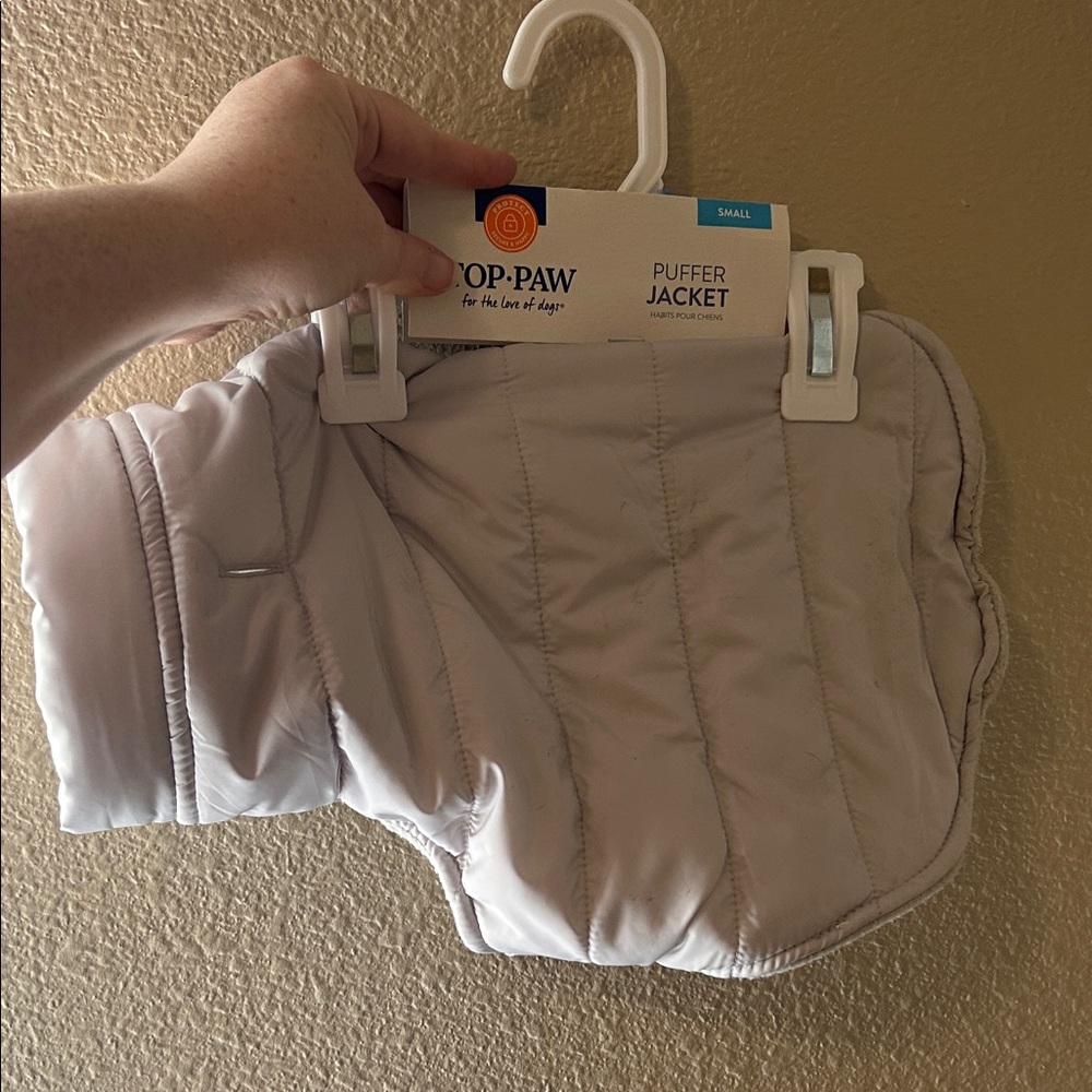 Top Paw Light Gray Dog Puffer Jacket